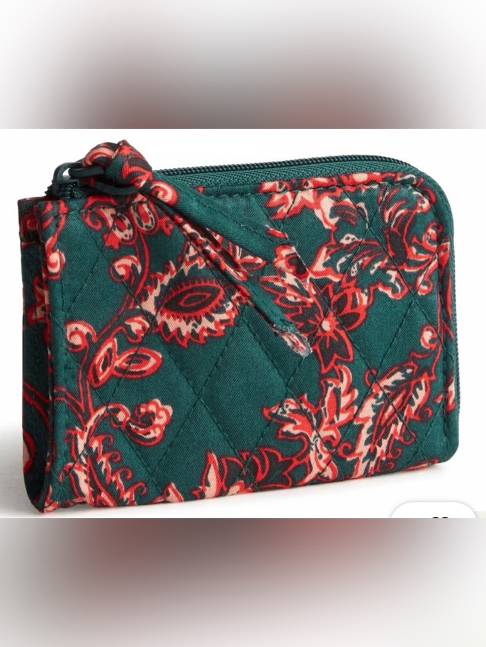 ✔️Vera Bradley Zip Card Pouch in Victorian Vines - Quilted Cotton